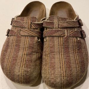 Birkenstock Birki Wool Plaid Clog Ladies size 7
